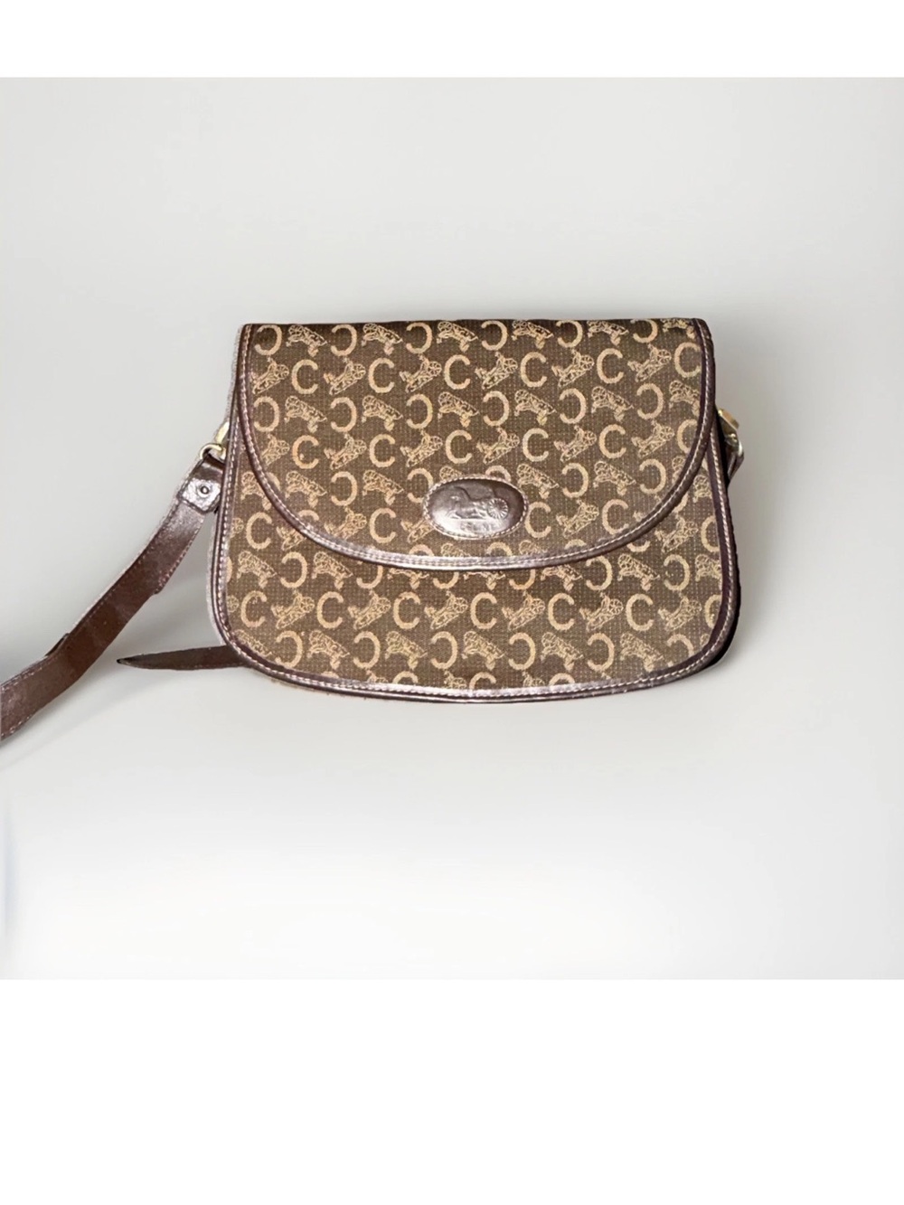 Celine Logo Brown Crossbody Bag - Designer-Inspired Women’s Shoulder Bag